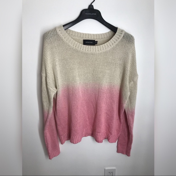 MinkPink Ombré Cream to Pink Sweater - Picture 2 of 5
